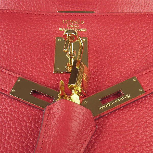 High Quality Hermes Kelly 35cm Togo Leather Bag Red 6308